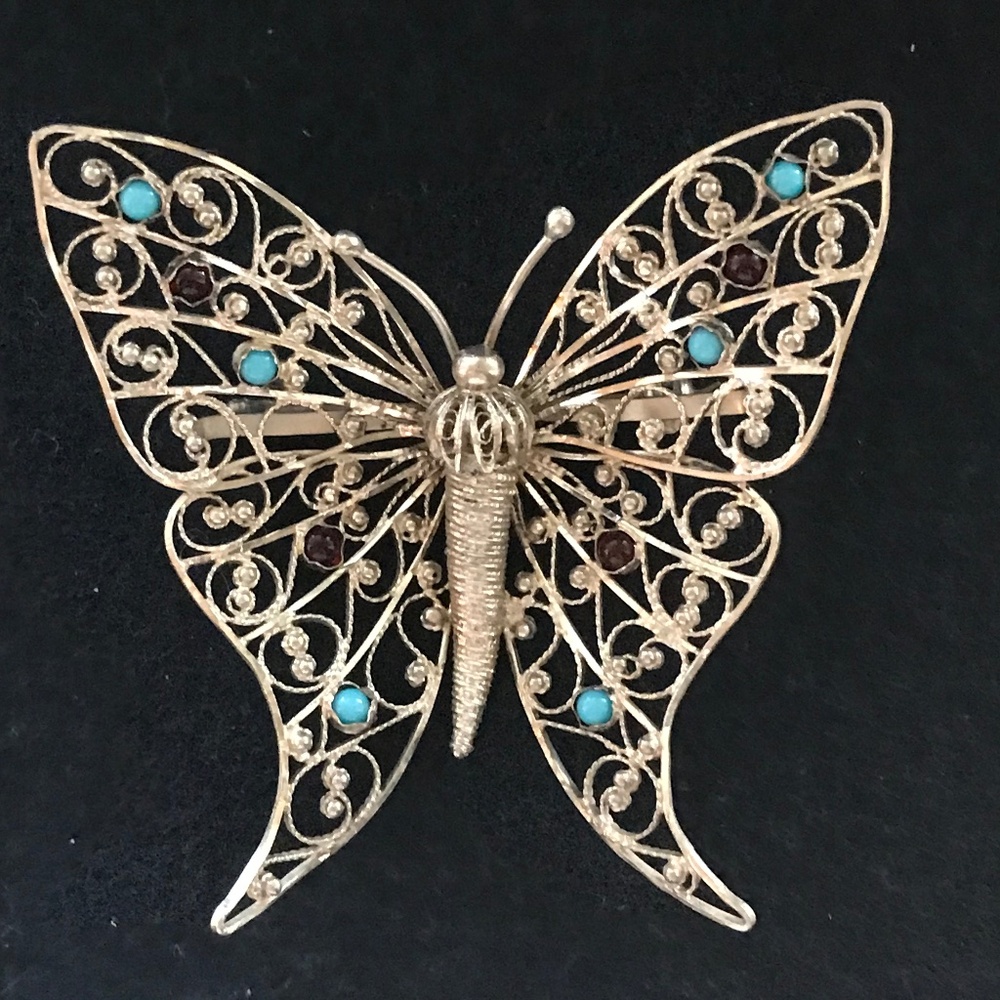 Sterling Silver Butterfly Brooch